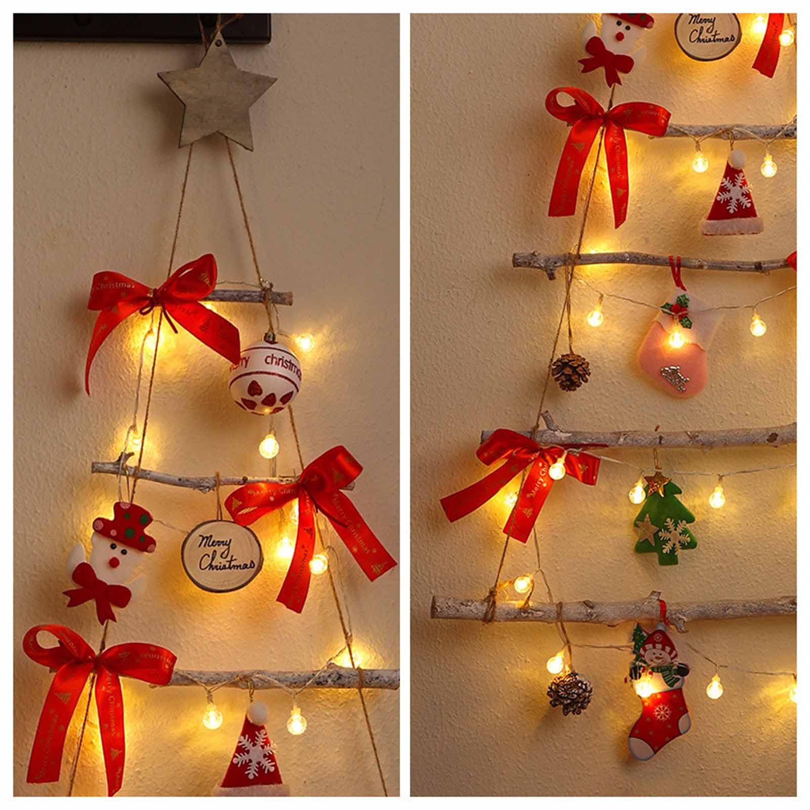 Weihnachtsdekoration, an der Wand montierter Weihnachtsbaum, DIY leuchtender Anhänger, Materialpaket, 2025 neue faltbare kreative Weihnachtsdekoration, B