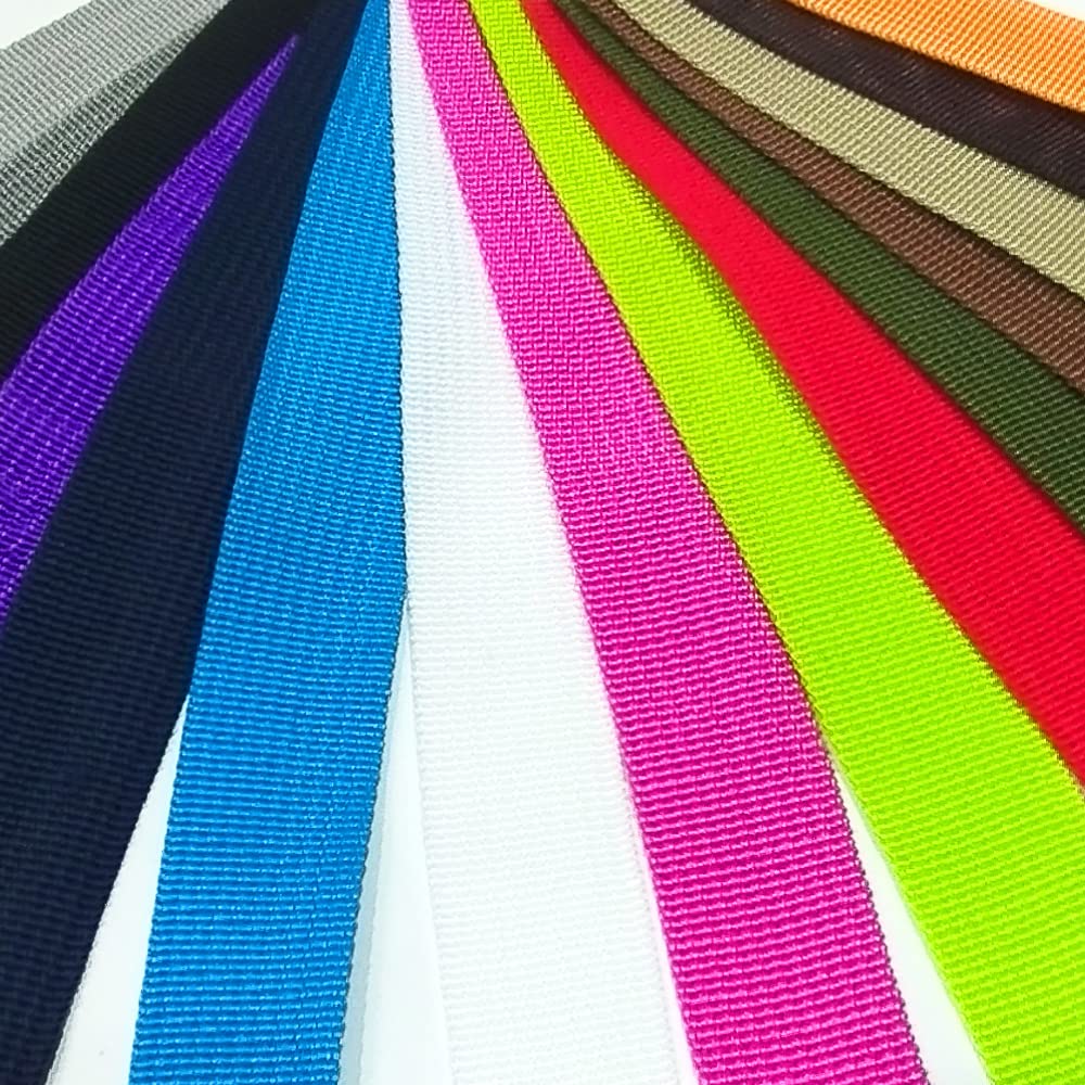 Sangle De Sac à Dos 5M X 25mm + 20 Boucles En Plastique, Sangle Pour Valises Et Bagage, Ruban Pour Couture Et Travaux Manuels, Sangle Noir, (25 Cm X 5