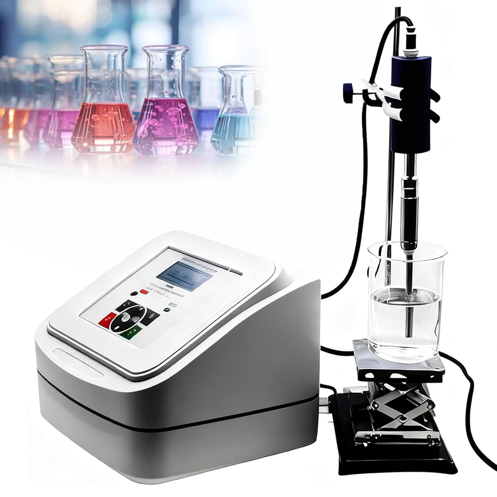 Sonicador de Laboratorio Mini para destrucción Celular, sonicador y emulsionador de Laboratorio con Control Digital, con sonda de 2/3/4/6/8/10 mm, 2 Modos, Temporizador de 1 s a 99 h 4mmprobe