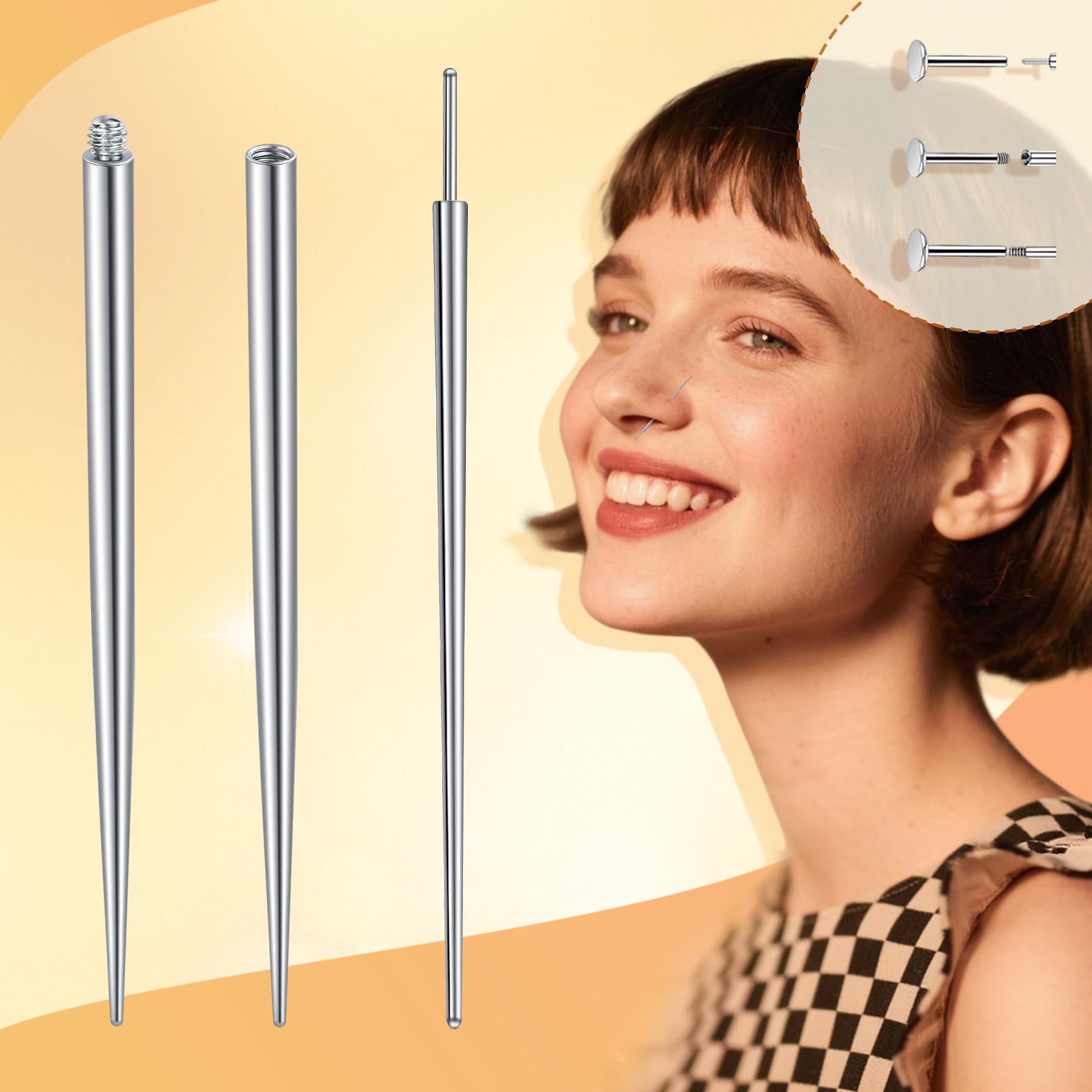 MODRSA Piercing-Taper Piercing-Ball Grabber Narzędzie do zmiany: Nos, wargi, Tragus, Piercing do zmiany biżuterii, 16, 18, 20G