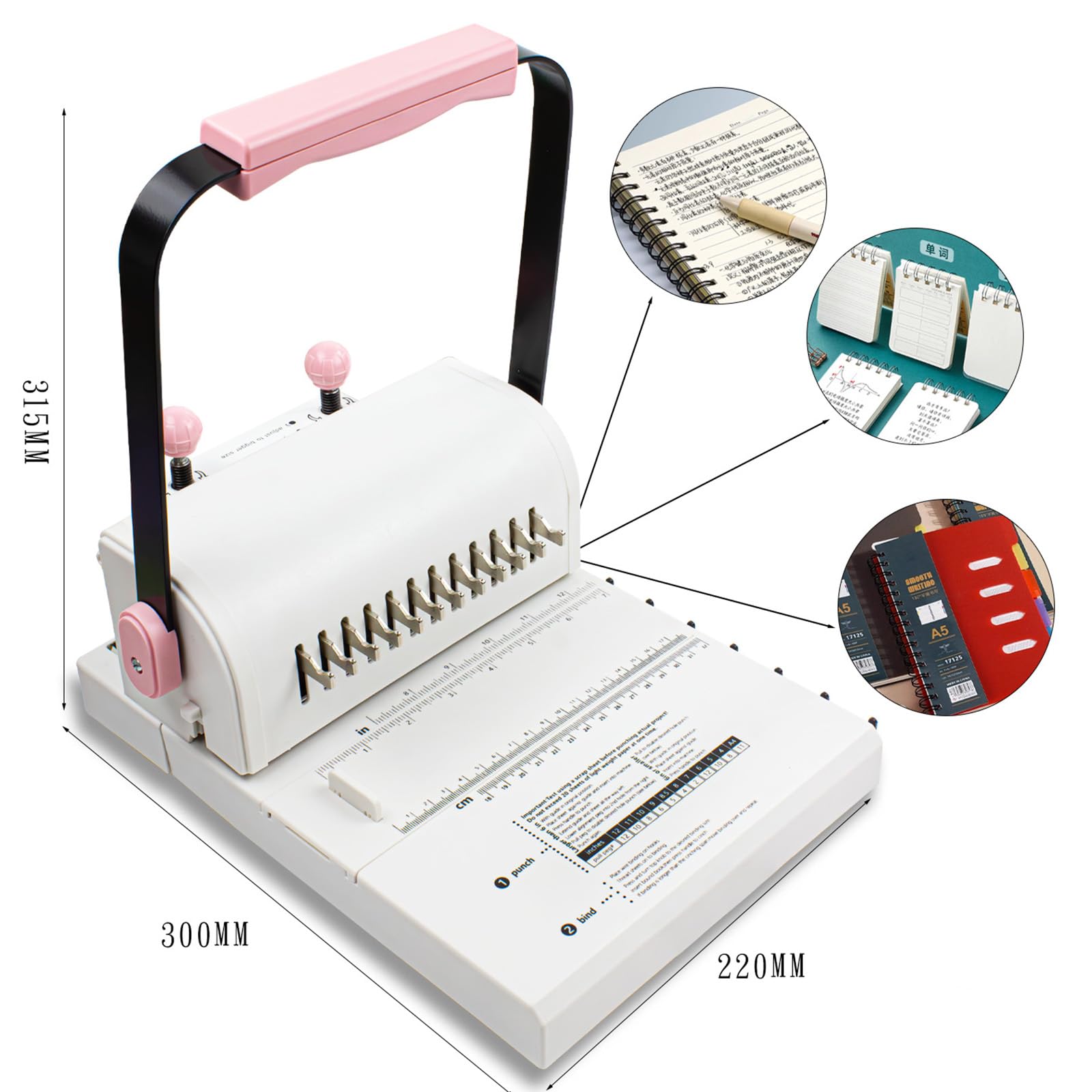 Ensemble de reliures de livres en acier et pinces pour travaux manuels, kit complet de reliure spirale avec outils essentiels pour projets créatifs, idéal pour la maison et le bureau