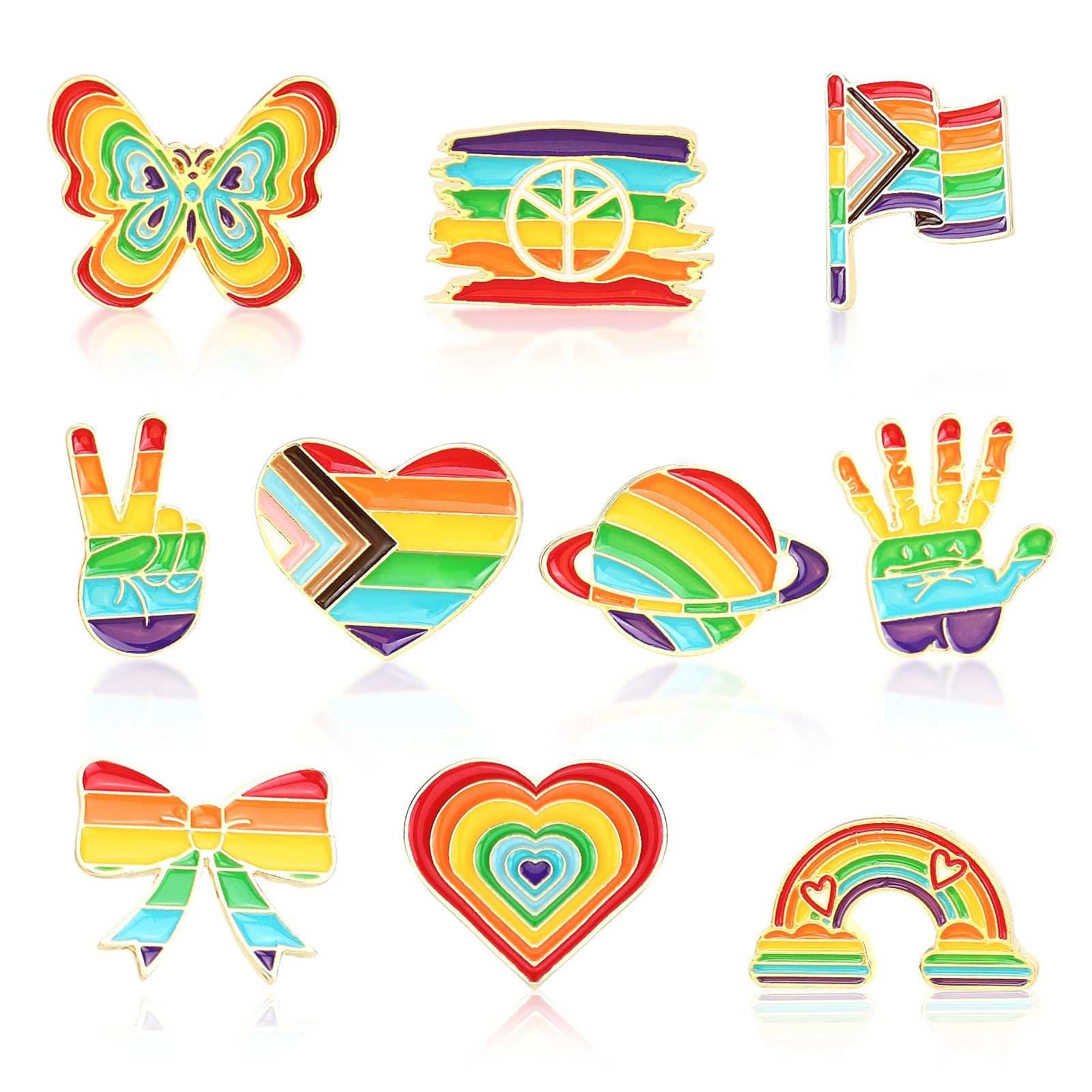 Alfiler Arcoíris LGBT Gay Rainbow Pin Broche Orgullo LGBTQ Pride Botón Accesorios