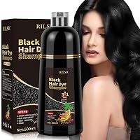 Black Hair Dye Shampoo 3 in 1, colore nero