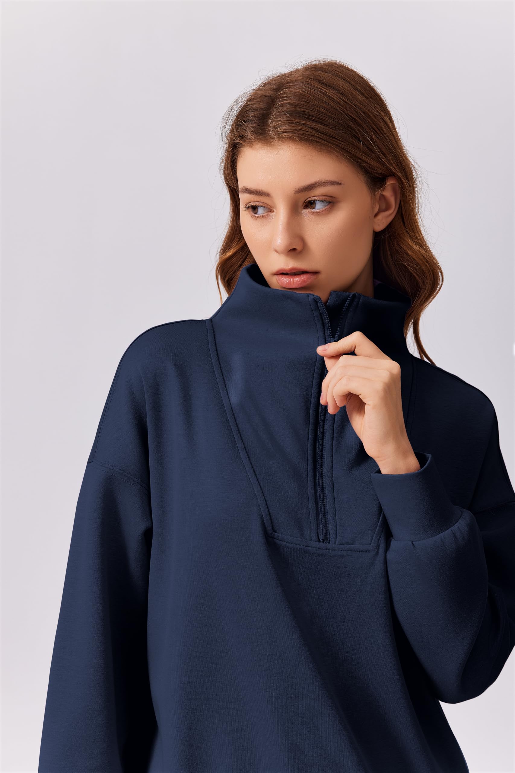 PINSPARK CháNdal Para Mujer, Conjunto Deportivo De Dos Piezas, CháNdal Manga Larga, Sudadera Con Media Cremallera Y PantalóN Ancho OtoñO