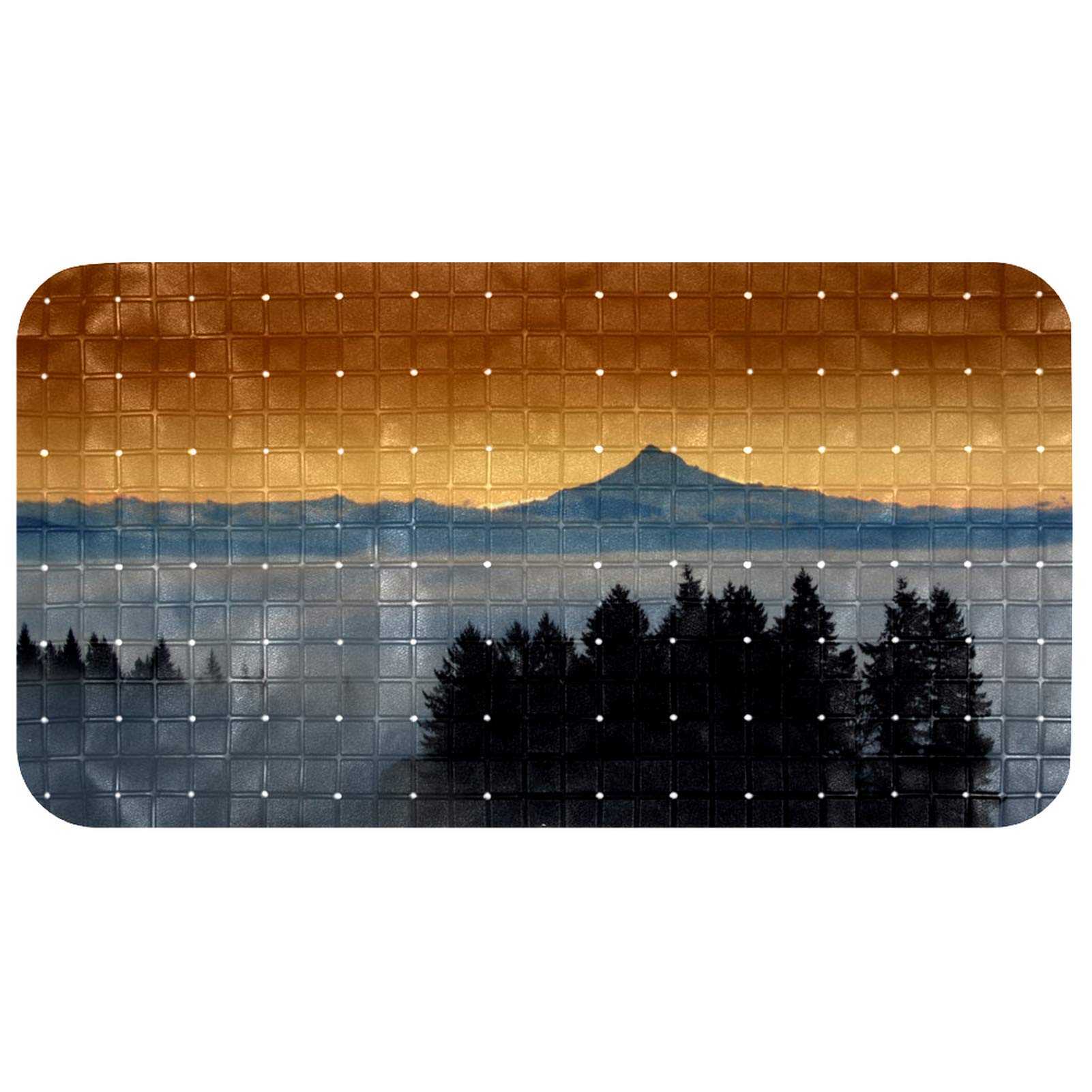 Alfombrilla antideslizante para bañera Bennigiry de 14,7x26,9 cm con ventosas para suelo de mármol