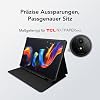 حافظة TCL Tablet لجهاز NXTPAPER 11 Plus - غطاء جلدي رفيع من البولي يوريثان مع 3 زوايا قابلة للتعديل وحامل قلم مغناطيسي ووظيفة النوم/الاستيقاظ التلقائي - أسود