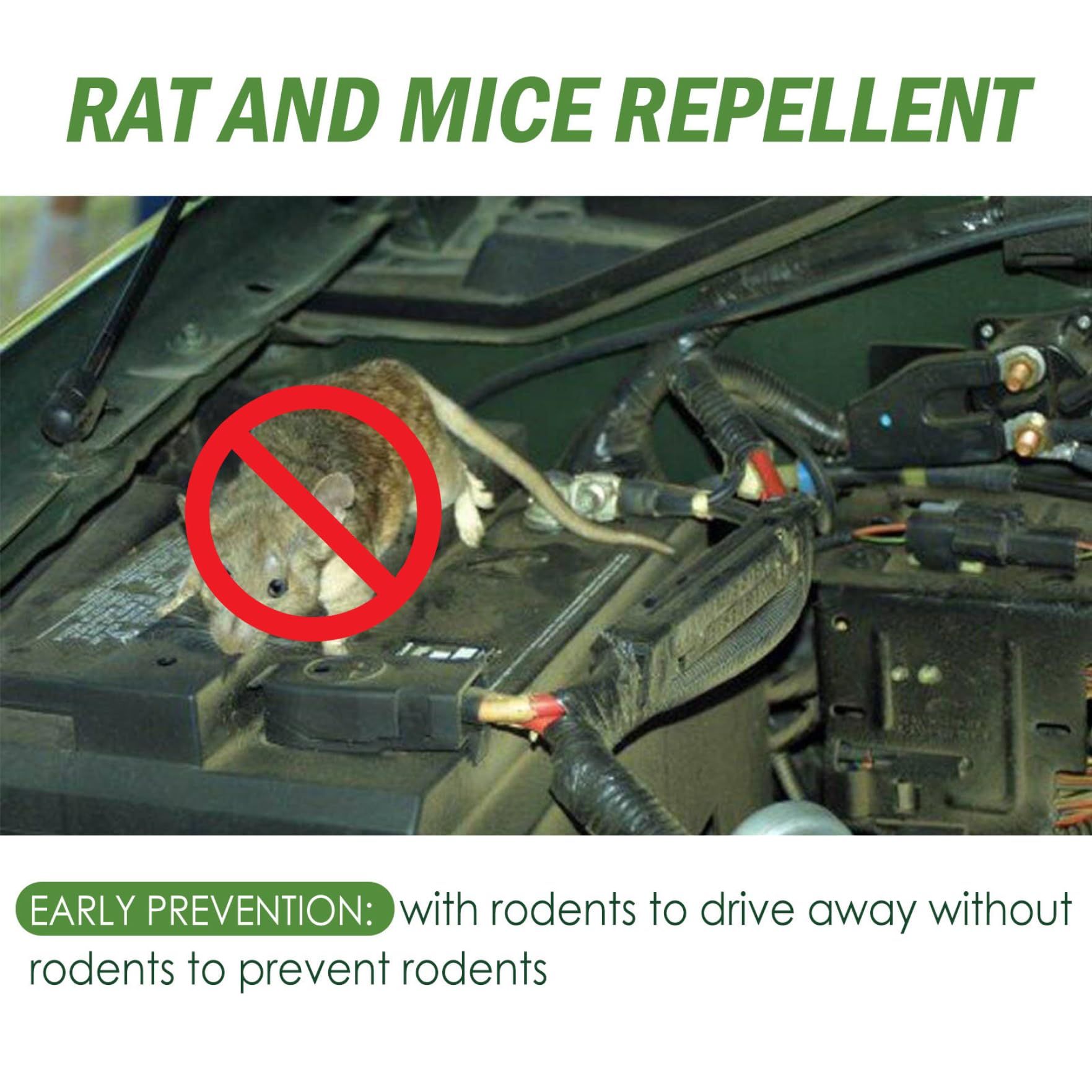 8Pcs Mice Rodent Repellent, Natural Peppermint Oil Mouse Repellent, Effective Rodent for Car Engine Cabinet Indoor Outdoor Garage, Safe for Pets and Family — view 7