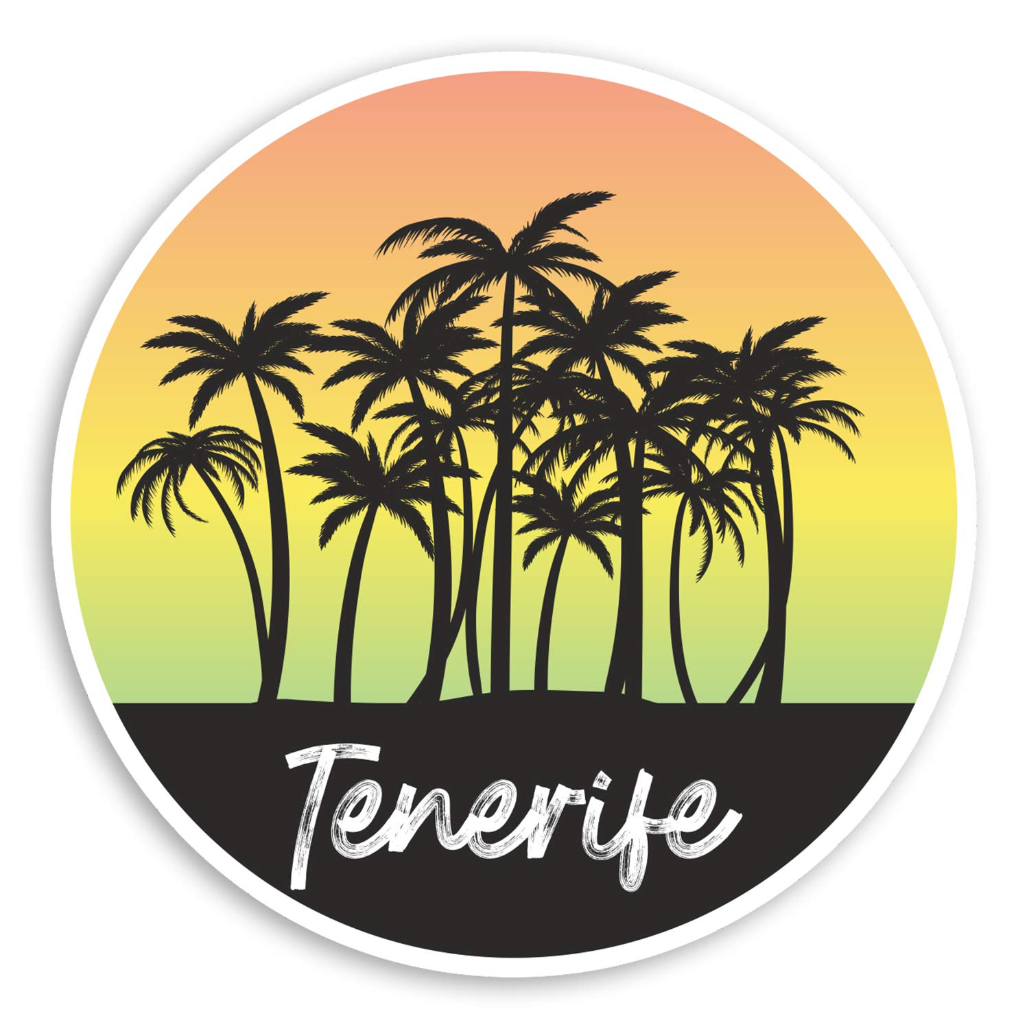 2 x 10cm Tropical Tenerife Vinyl Stickers - Spain Travel Luggage Sticker #30643 (10cm Wide)