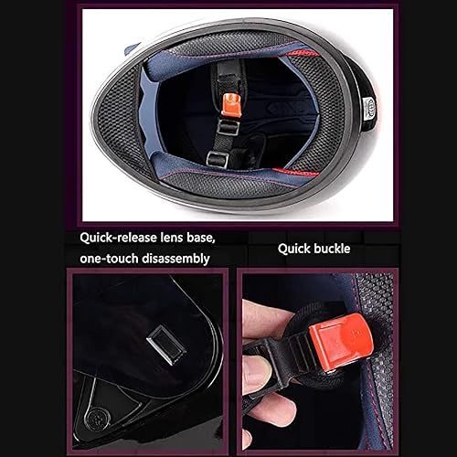 Miniatura 7 de Casco de motocicleta para niñas y mujeres, casco Bluetooth con orejas de gato, certificado por DOT, casco de motocicleta de cara completa, casco