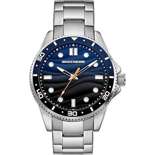 Skechers Men's Haymar Analog Silver Metal Watch (Model: SR5271)