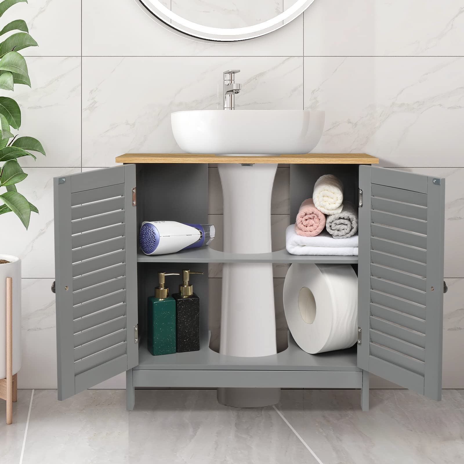 Bonnlo Pedestal Under Sink Free Standing Traditional Under