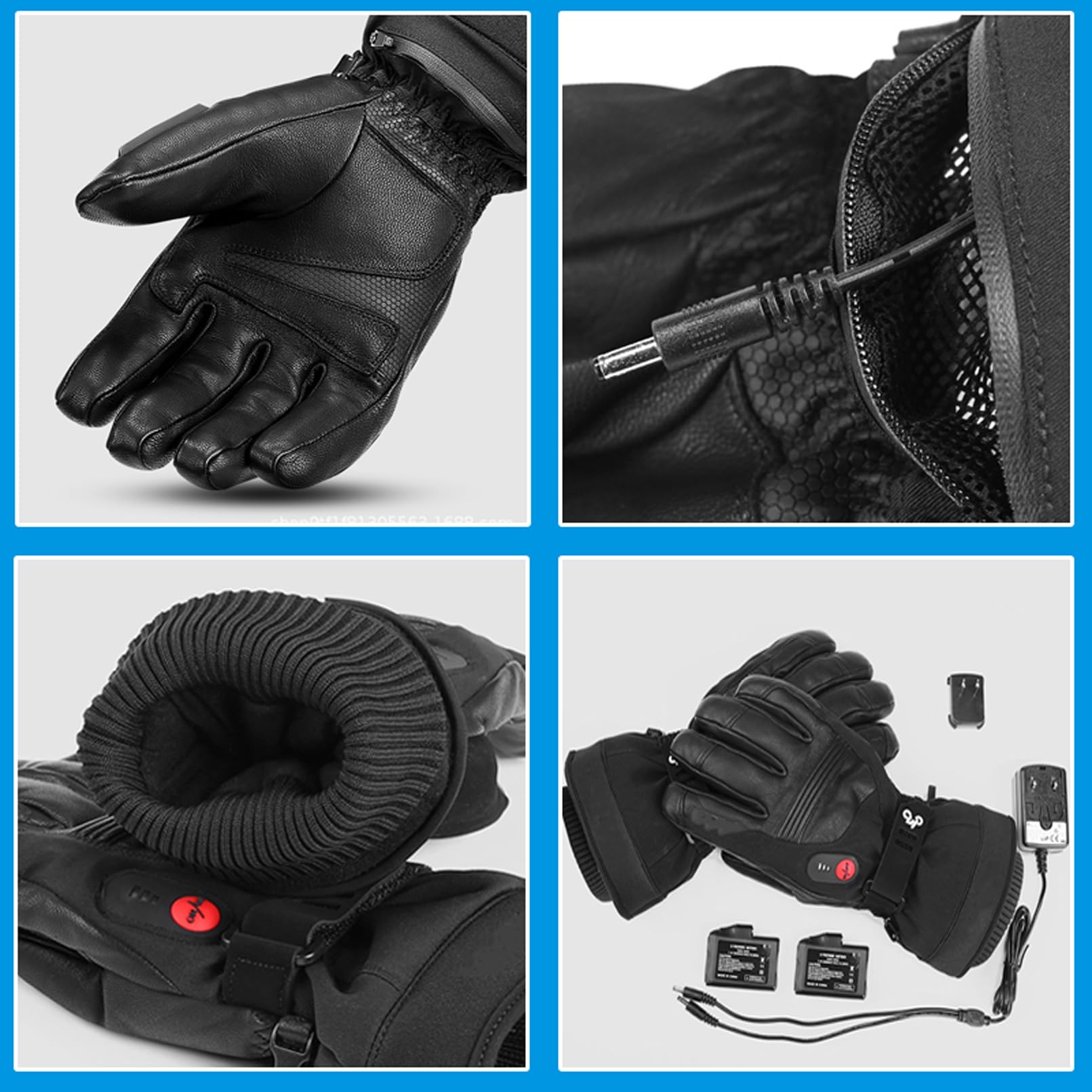 Guanti riscaldanti Invernali per Uomo Donna Moto Guanti riscaldati, Batteria Ricaricabile 2200MAH Guanti da Sci Impermeabile, per Lo Skateboard Caccia Neve Escursionismo Campeggio