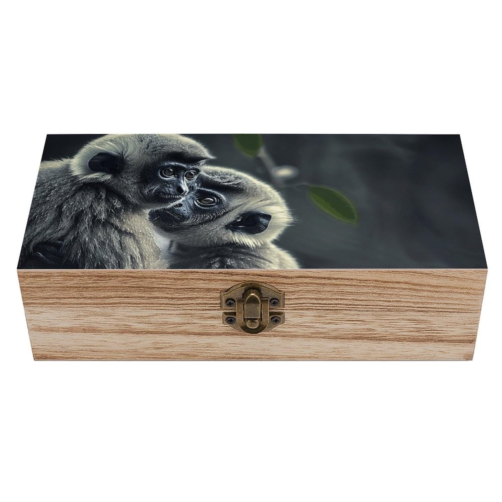 asbwuo Gibbons Wooden Keepsake Box Storage Boxes with Hinged Lid