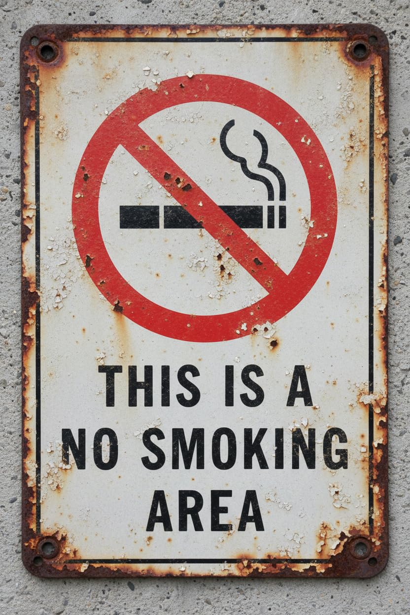 Wall Decor This Is A No Smoking Area - Prohibition Metal Sign 8x12Inch Clear Signage For S, Fences Vintage Signs Aluminum Plates Printed
