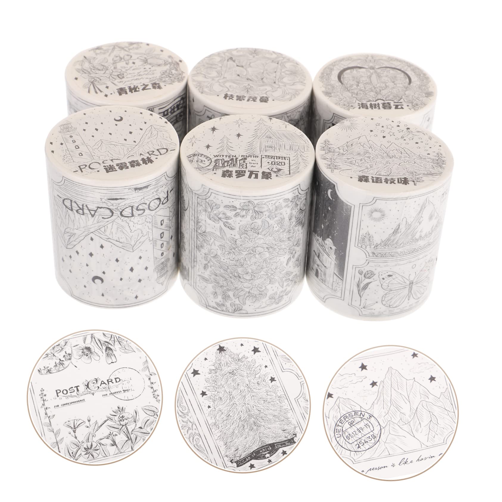 LALAFINA 18rollen Washi Tape Pflanzen Design Dekoratives Klebeband Für Scrapbooking Bastelprojekte Und Journaling Zufällige Stilvarianten