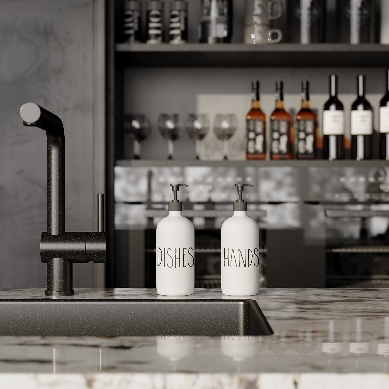 Snapklik.com : Dish Soap Dispenser For Kitchen Sink,Glass Kitchen Hand