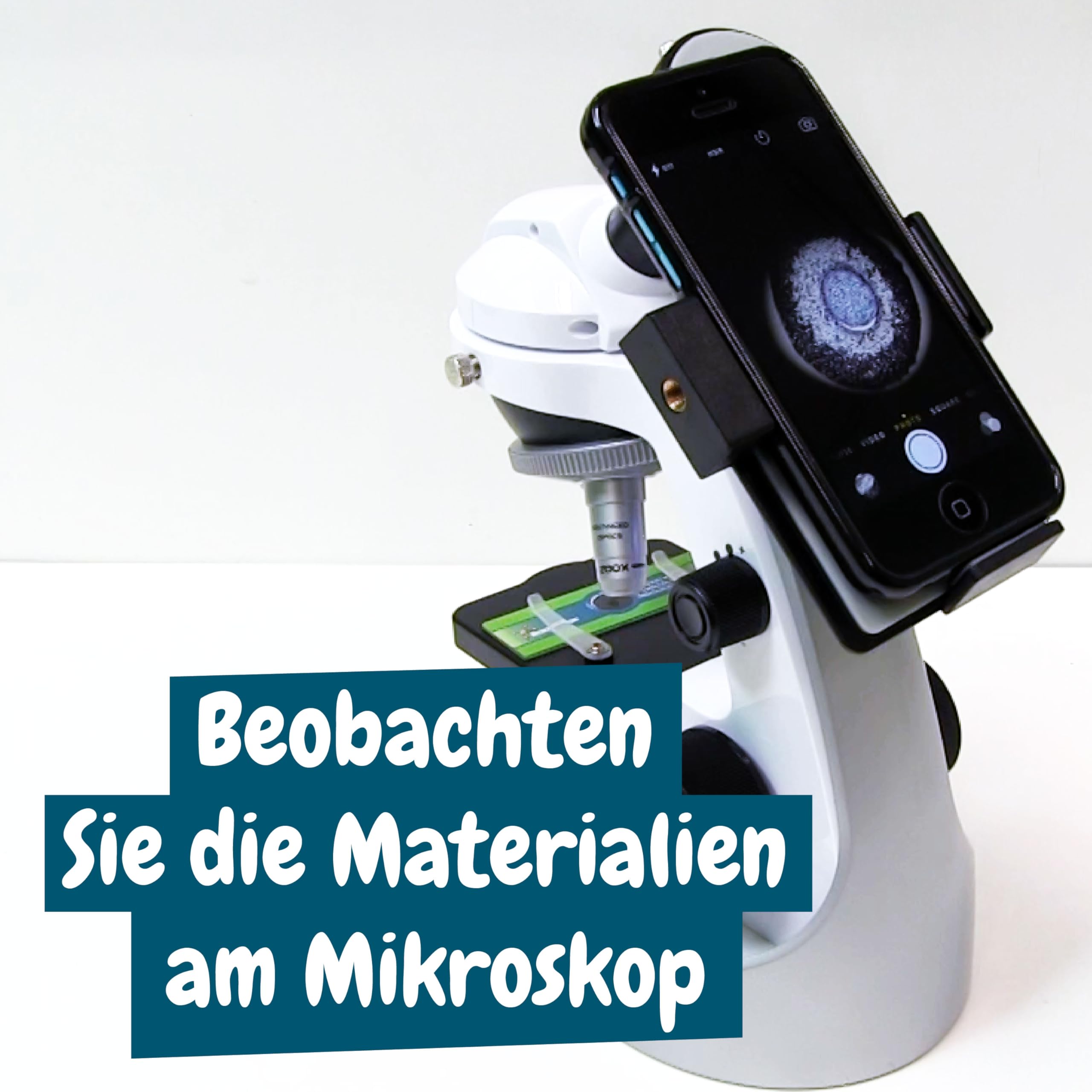 Science4you Mikroskop fur Kinder ab +8 Jahre - Chemiebaukasten mit Objettrager und Smartphone Mikroskop, Forscherset mit 15 Experimente, Schulerlabor und Lehrspiel fur Kinder 8-14 Jahre