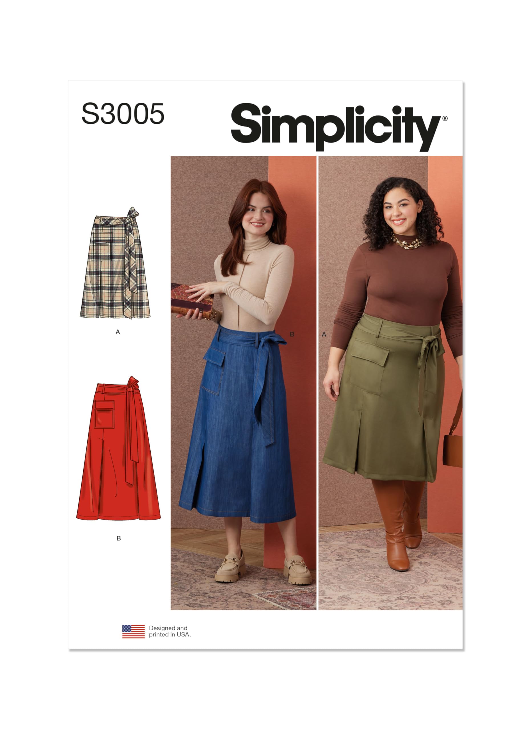 Patron de couture jupes grande taille Simplicity SS3005W3 W3 femme
