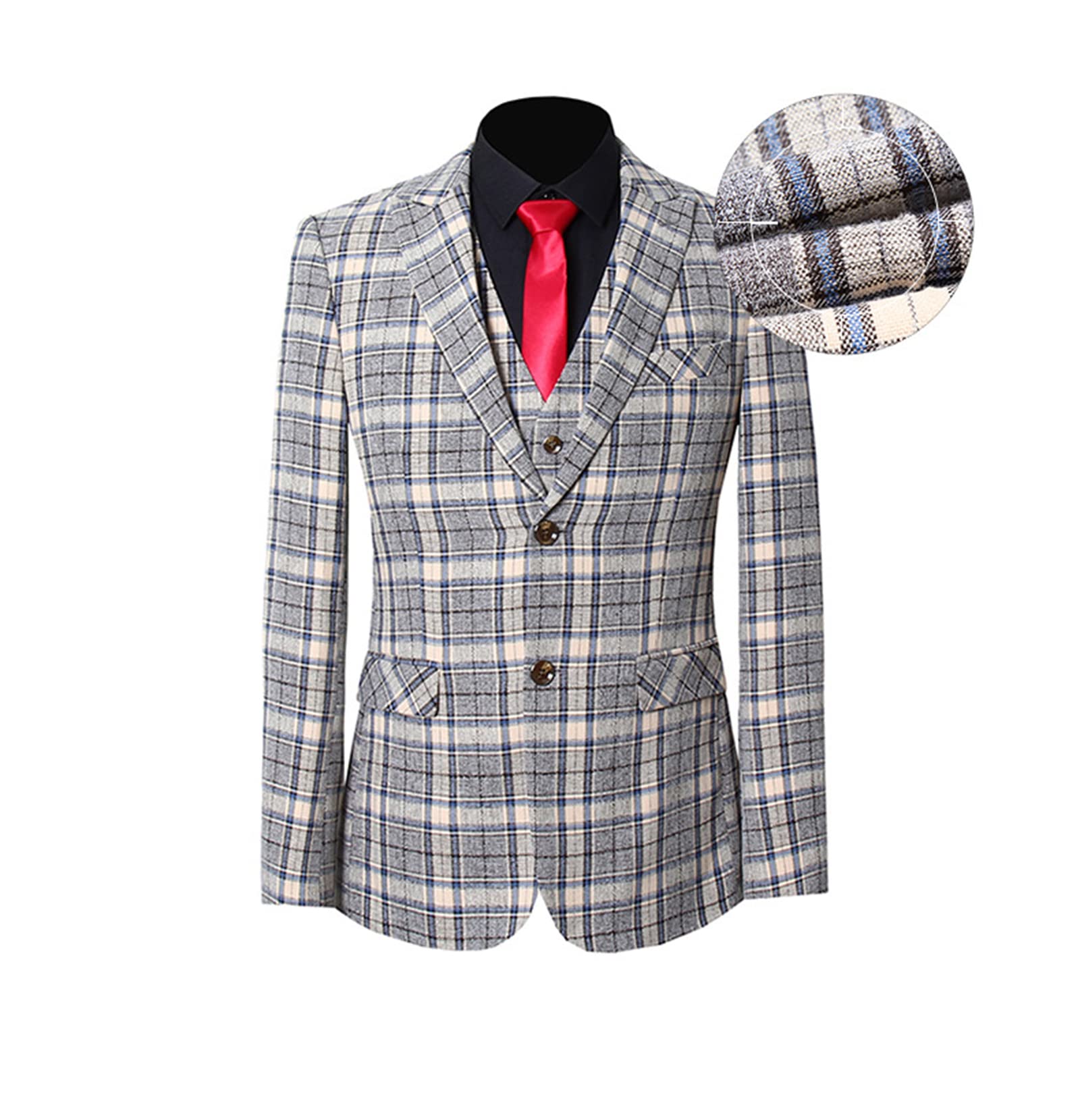 Herren Business Anzug 3-teilig - Slim Fit Sakko & Hose Für Büro & Hochzeit