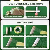 Vista 6 de Kit de reemplazo de 40 puntas para tacos de billar, 4 tamaños, solución de cambio rápido para tacos de billar y snooker, sin pegamento, 10 piezas