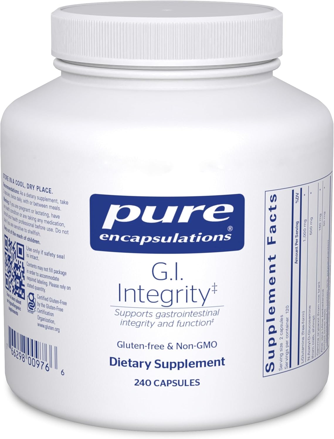 Pure Encapsulations G.I. Integrity | Enhanced Support for Gastrointestinal Integrity and Function | 120 Capsules