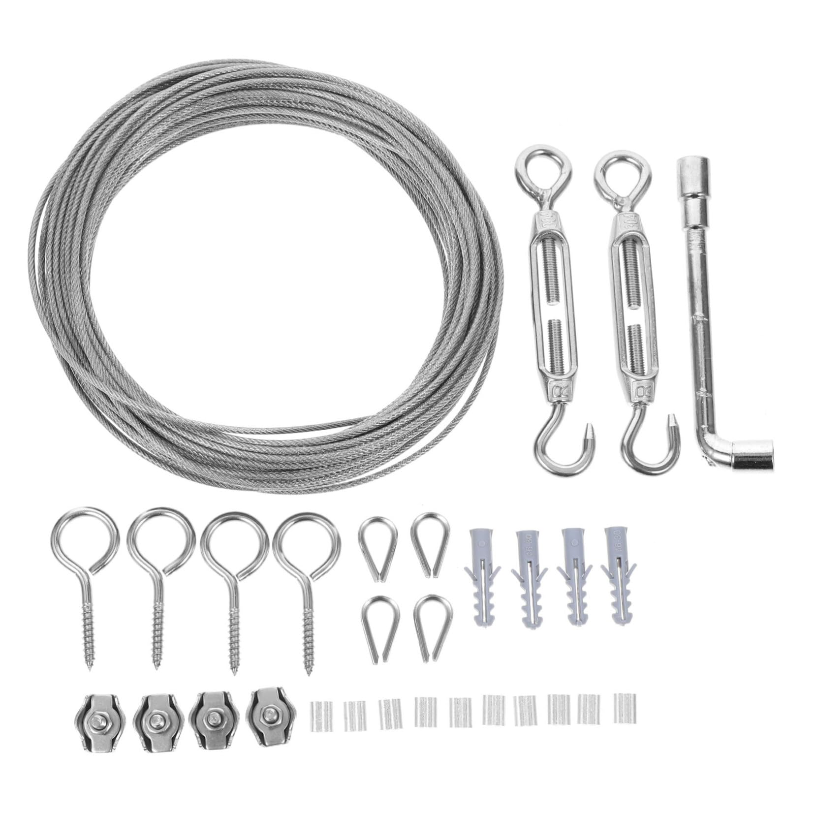 HOLIDYOYO Steel Wire Rope Kit Cable Tensioner for Outdoor Lighting Railing and Clothesline