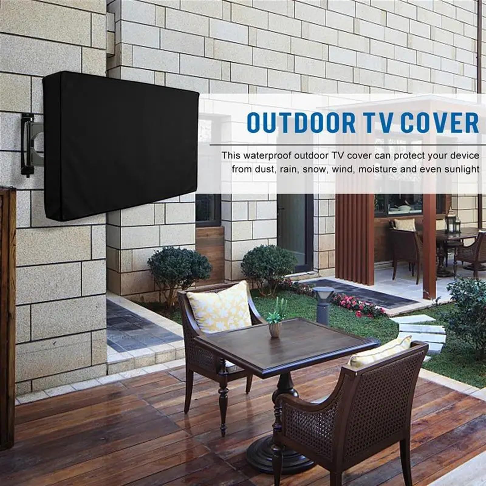 Funda for TV de exterior, funda colgar muebles, impermeable, protector pantalla plana resistente a la intemperie(40 to 42 inches)