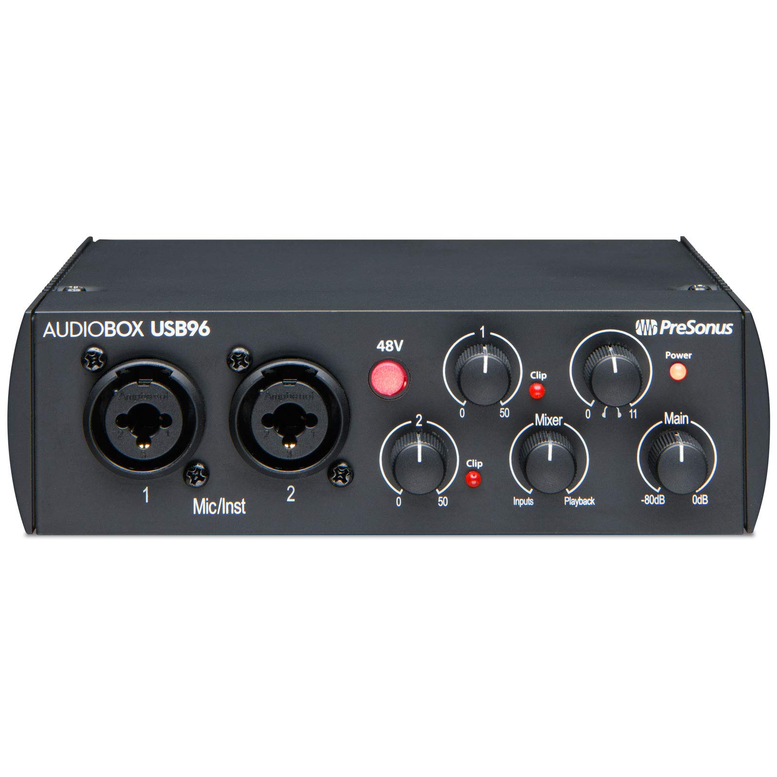 PreSonus AudioBox USB 96 Audio Interface Black + keepdrum cavo microfono + cuffie