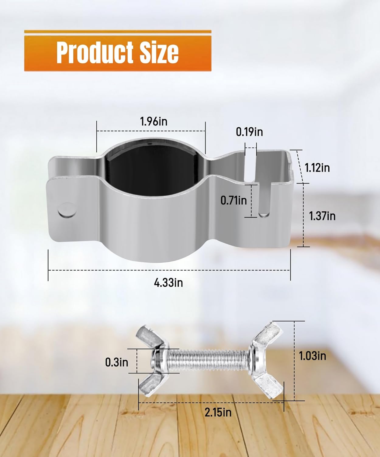 2 Pcs Adjustable Upright Clamp,Pipe and Drape Clamps,Works With 1.5" Diam or 2" Diameter Brackets,For Weddings,Banquets And Events Decoration Party
