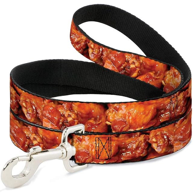Correa para Perro Vivid Hot Wings apilada 6 pies de Largo 1.5 Pulgadas de Ancho