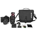 adventIQ Camera Bag 0312 Compact Retrospective Camera Shoulder Bag for DSLR/SLR & Mirrorless – Fits Nikon, Canon, Sony – Camera Bag for Travel – Shockproof Sling Case for Lens – Water-Resistant gallery image