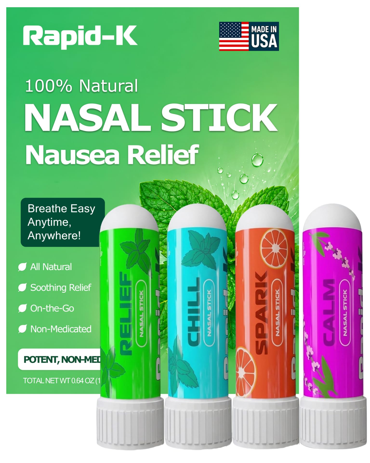 Rapid-K Nasal Inhaler Stick 4 Pack