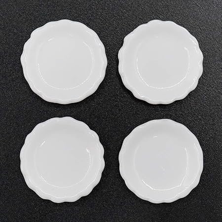 Amazon Odoria カトラリーセット 4点セット 1 12 陶器製 ホワイト デザート皿 ミニチュア食器 キッチン ドールハウス 並行輸入品 家具 おもちゃ