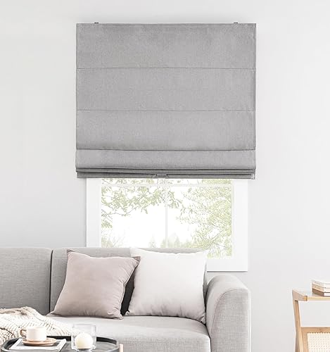 Persianas romanas para ventanas sin cable, persianas romanas de tela para dormitorio, sala de estar y hogar, oscurecimiento de la habitación,