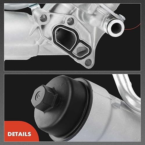 Miniatura 8 de A-Premium Enfriador de aceite del motor y adaptador de carcasa del filtro de aceite con juntas compatibles con vehículos Buick, Chevy -1.4L Turbo -
