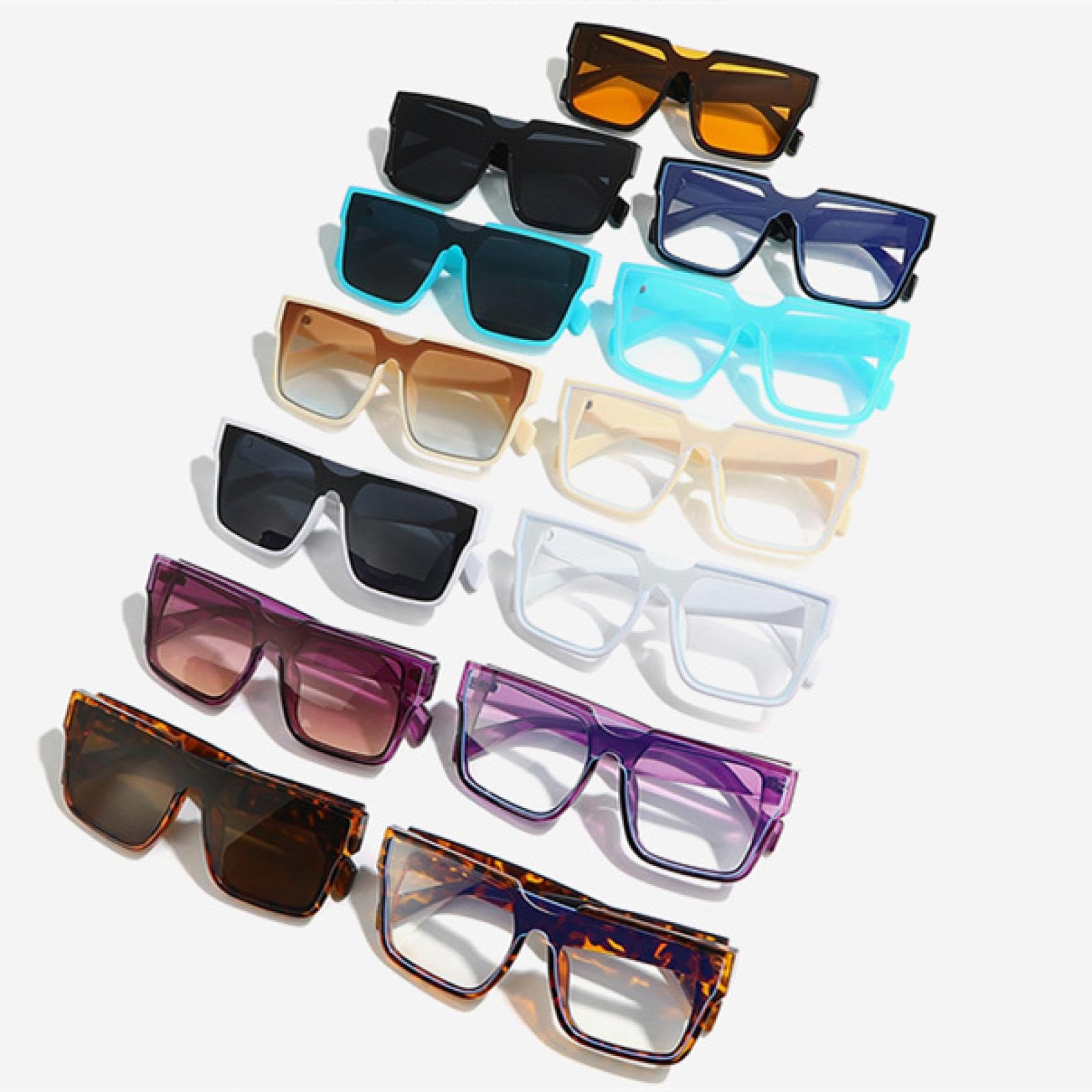 Gafas de sol de gran tamaño para mujer y hombre, populares gafas punk con protección UV400