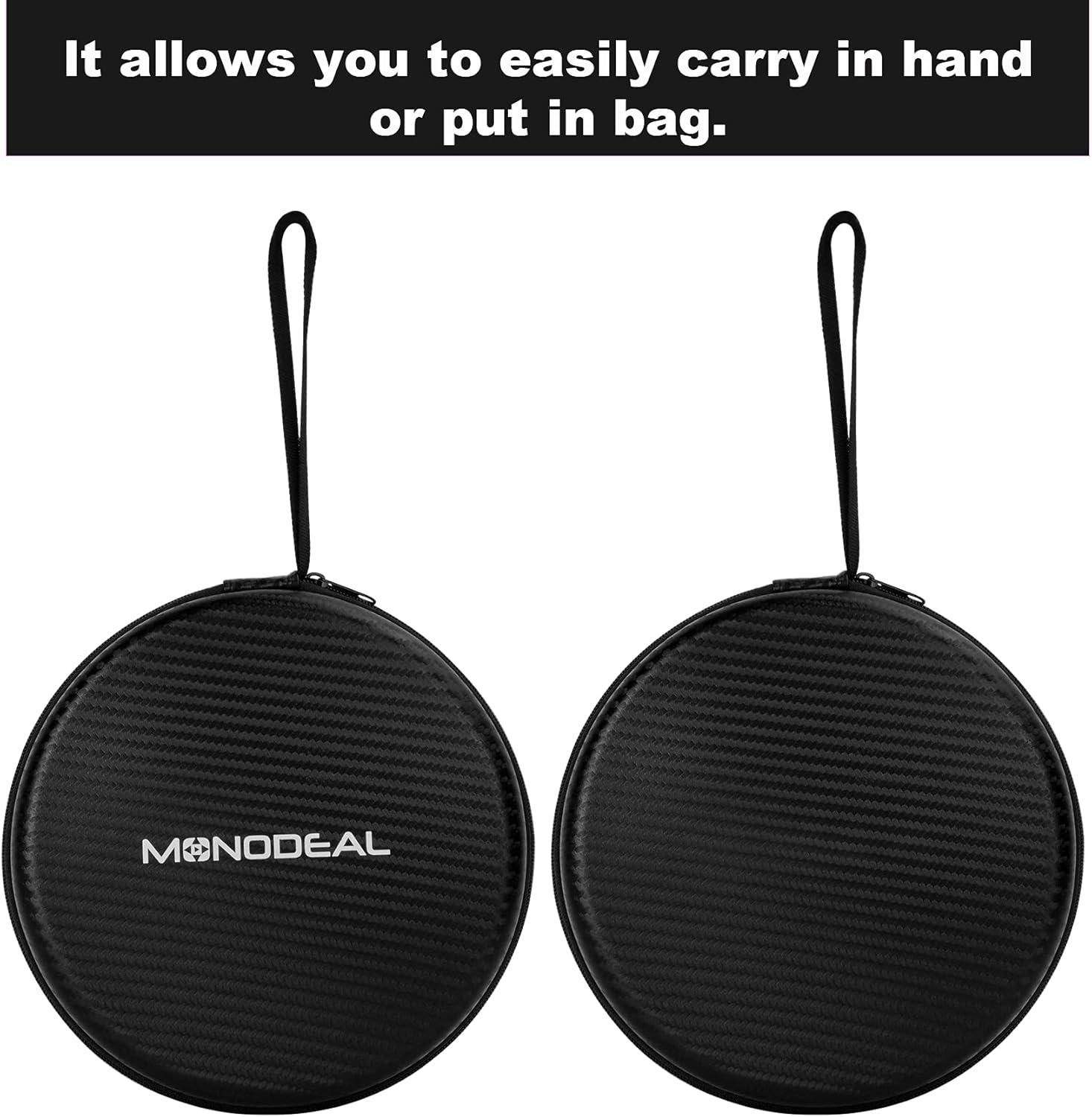 Portable CD Player with FM Transmitter with Round Carrying Case