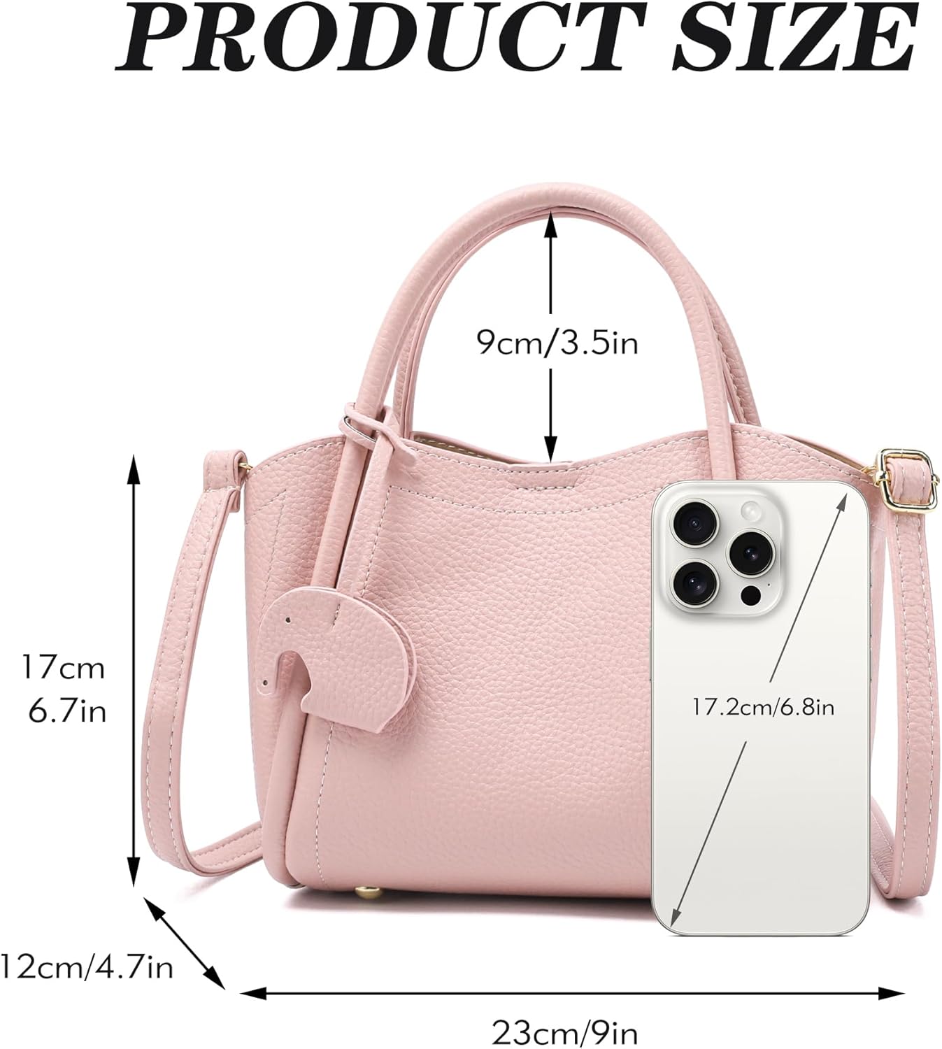 Small Crossbody Purse for Women, Faux Leather Mini Handbag with Top Handle and Adjustable Strap, Elegant Shoulder Bag