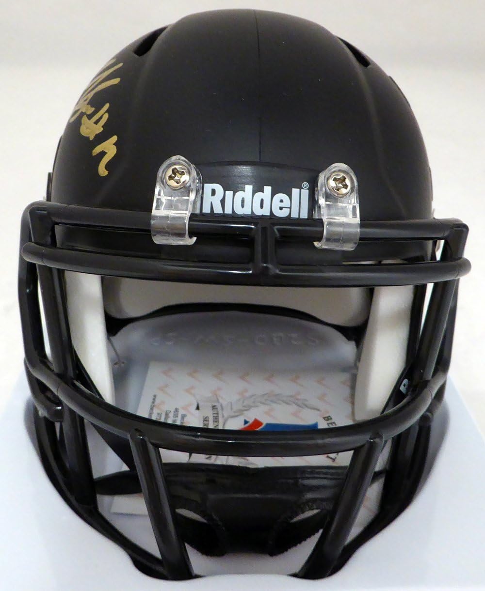Josh Gordon Autographed Baylor Bears Matte Black Speed Mini Helmet Beckett BAS