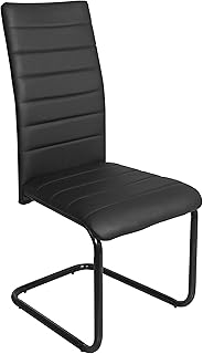 Suarez Merak Silla de Acero, Negro, 55 x 43 x 98 cm, 4 Unidades