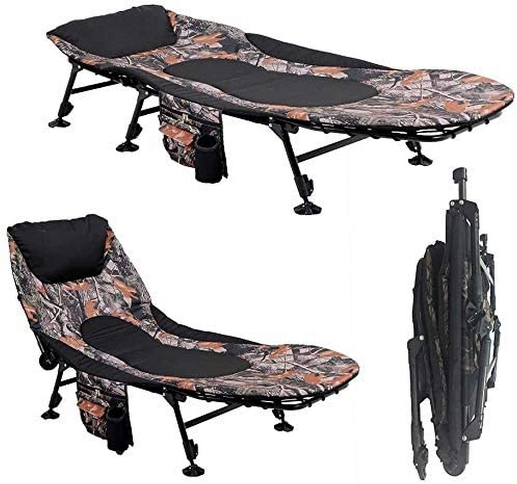 FCXBQ Folding Outdoor Camping Cot Beach Chair Portable, Aluminium, with Pillow, Foldable, Reclinable, Carry as a Backpack, Outdoor Chair，Camping Cots