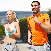 Vista 5 de XUANPAI Paquete de 5 pulseras de goma de silicona deportiva de alerta de emergencia médica para hombres, mujeres y niños