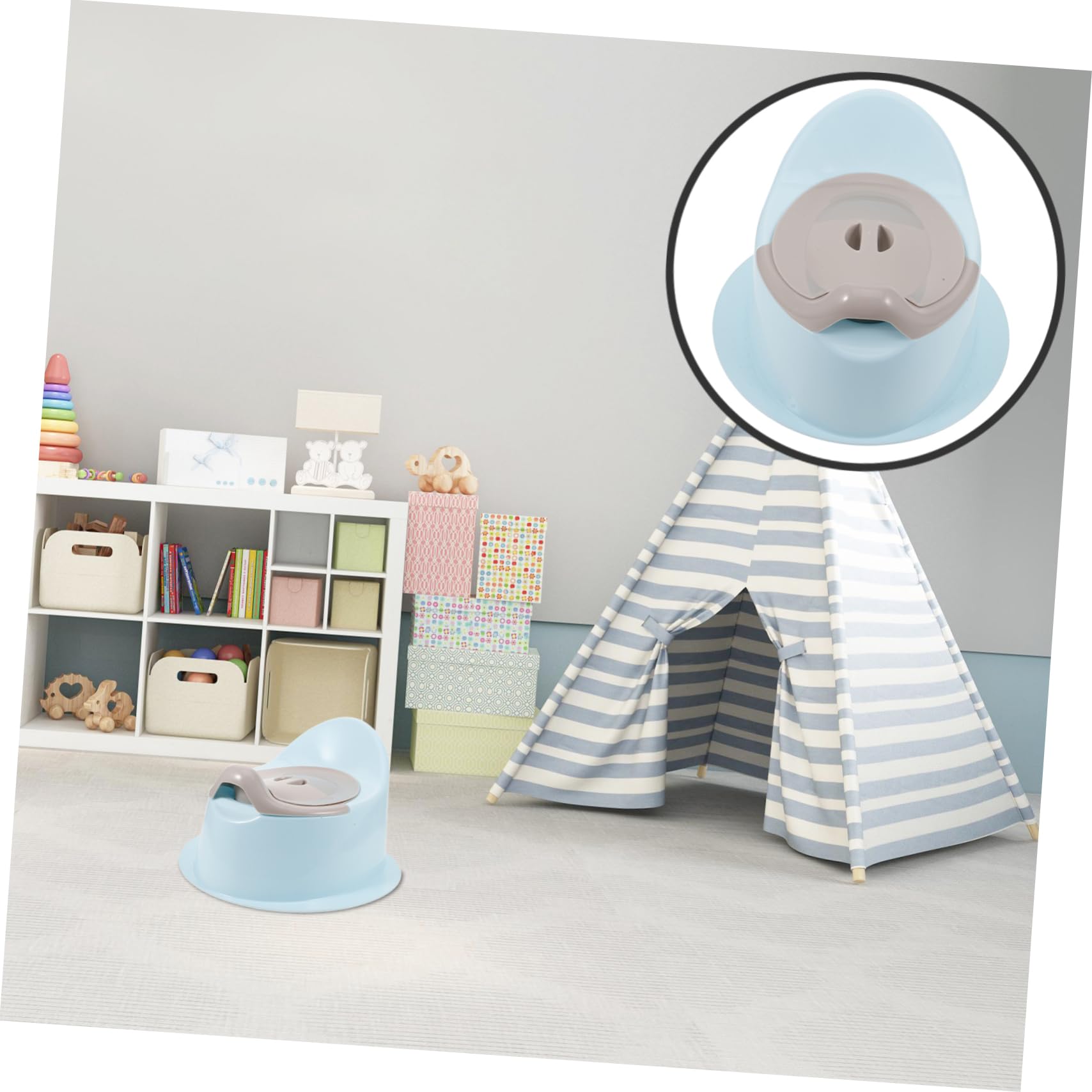 Asiento Ligero Multifunción Portátil de Niños Inodoro Sencillo Plástico Diseño y Adecuado para Baño Entrenamiento y Orinal de Viaje
