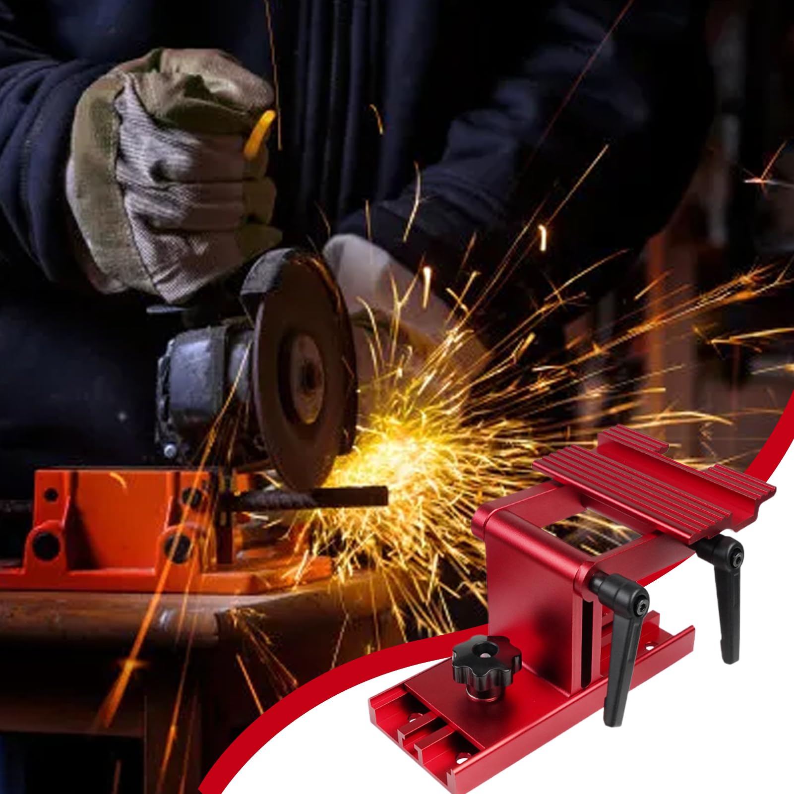 Herramienta de afilado plantilla de descanso, amoladora de precisión resto | 8.0x5.9 pulgadas Banco de apoyo con ángulo ajustable, guía, plantilla manual con estilo industrial, miel para taller Chisel