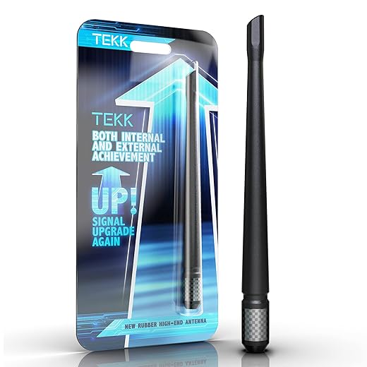 TEKK Carbon Fiber Stubby Antenna Compatible with Dodge RAM 1500 Trucks 1994-2024 | 7.9 Inches Premium Flexible Rubber | Designed for Enhance FM/AM Radio Signal Reception