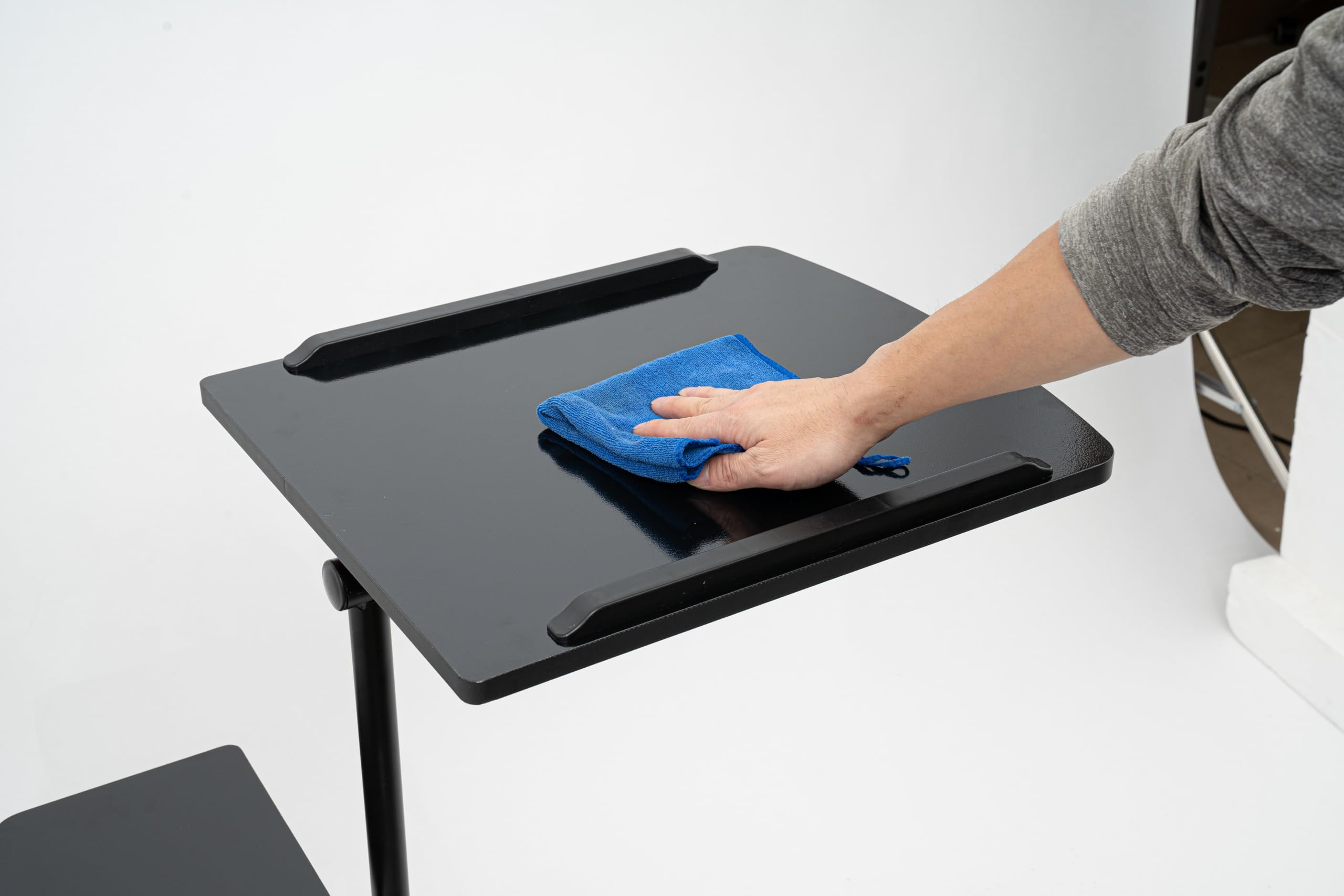 Tattoo Workstation - Mesa de trabajo para tatuajes (64 – 40 cm, altura ajustable, con ruedas universales y marco de lápices extraíble y banco de trabajo doble, para tatuajes y belleza)
