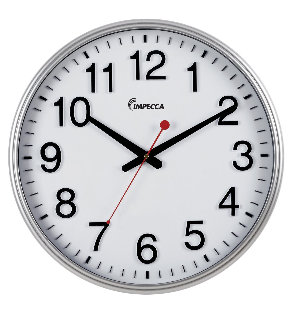 Impecca WCW185S Classic Clock with Bold Clear Numbers, 18
