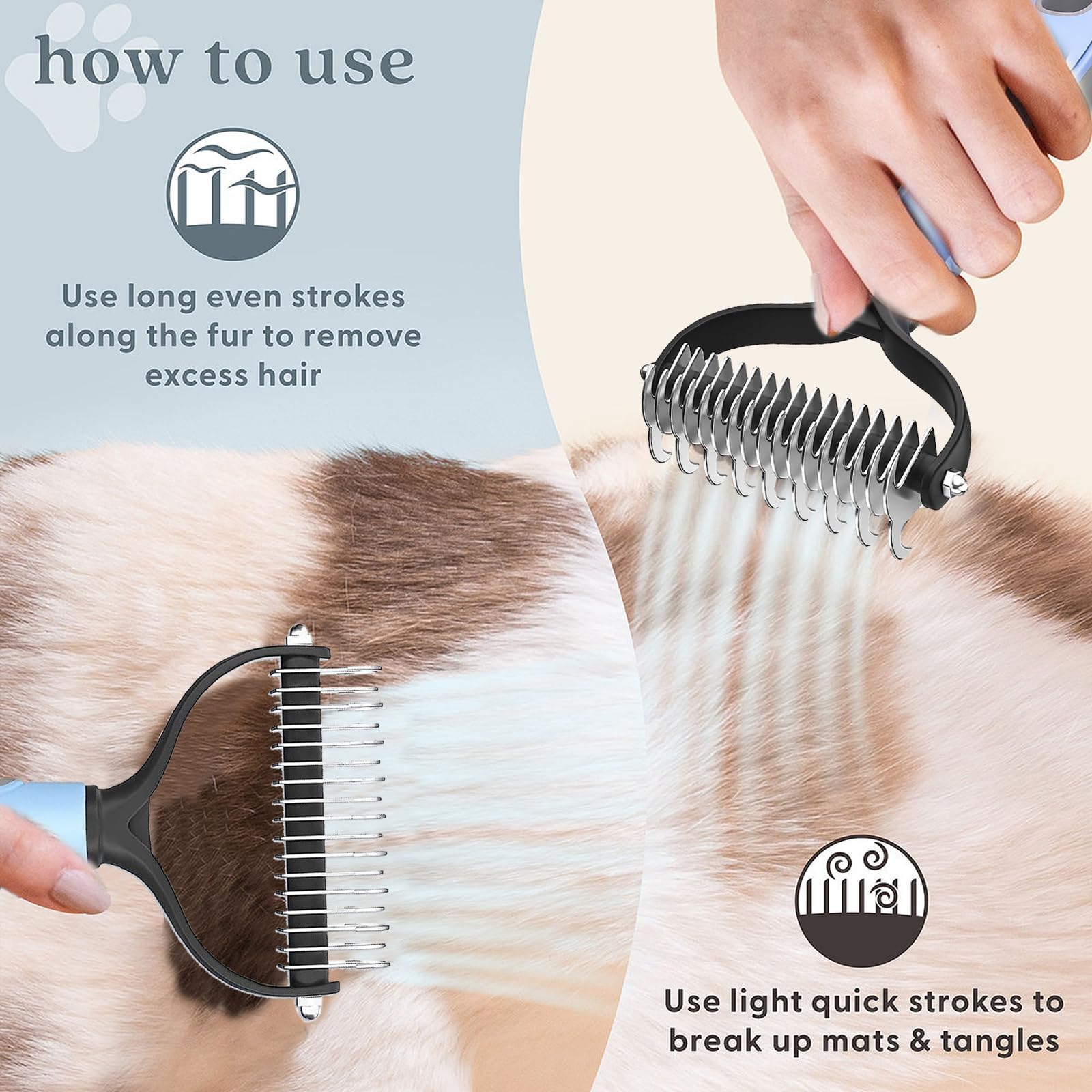 Quita Pelos Mascota Pecute Cepillo Deslanador Para Mascotas (2