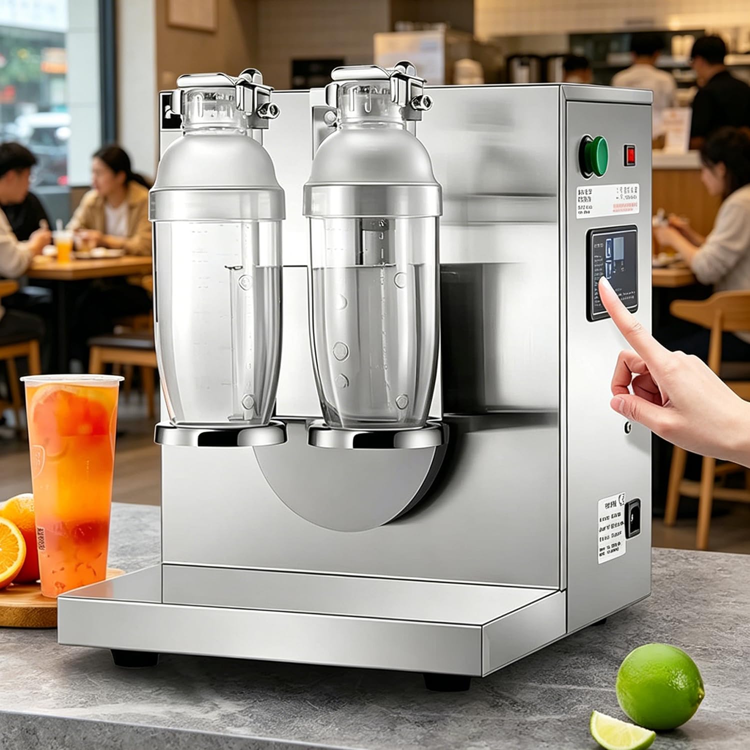 Qiang Automatic Bubble Tea Shaker,with Adjustable Timing (0-120s)