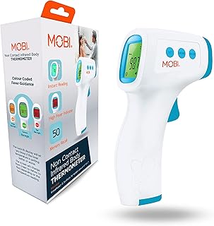 MOBI - Baby Non-Contact Forehead Digital Thermometer with Object Temperature Mode - Touchless with High Fever Indicator - No Touch Thermometer for Baby, Kids, & Adults - Intrusive Free Readings